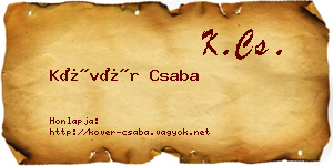 Kövér Csaba névjegykártya